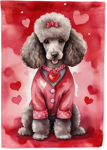 Miniatura 138 de Caroline's Treasures DAC5292CHF - Bandera de Border Collie My Valentine House para porche, grande, con manga para porche, para colgar en la pared