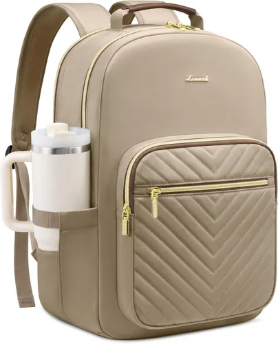 Miniatura 31 de LOVEVOOK Mochila para laptop de 17.3 pulgadas para mujer, bonita mochila de viaje bolso para mujer, bolsa profesional para computadora portátil