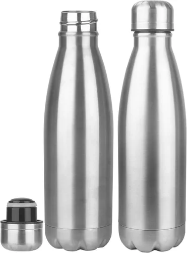 Miniatura 27 de OWS - Botellas de agua aisladas de 17 onzas a granel paquete de 1/2/4 botellas de agua deportivas de metal, botella de doble pared al vacío sin BPA