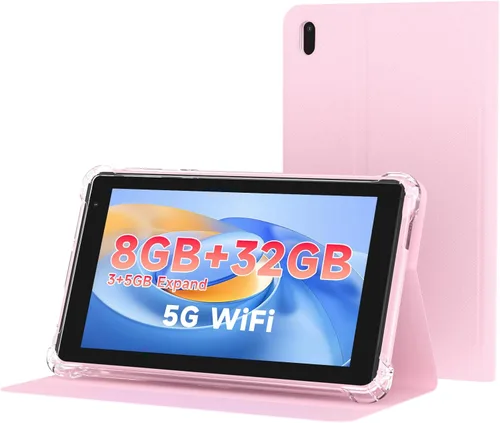 Miniatura 9 de WUIUHOU Tablet Android 14 de 7 pulgadas, tablet con funda, 8 GB de RAM (3 GB+5 GB extendido) y 32 GB de ROM, batería de 3000 mAh, cámara doble