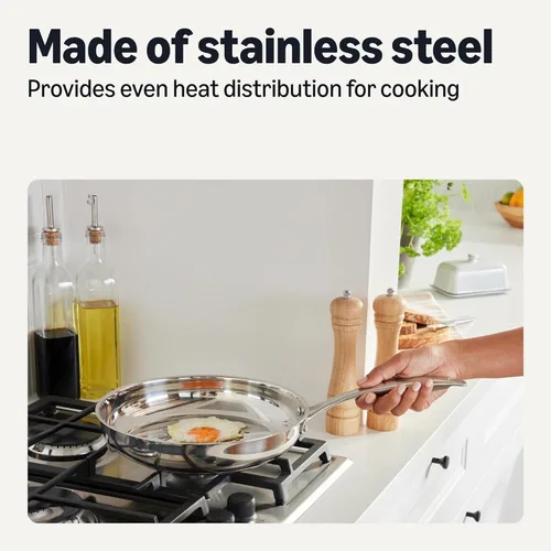 Miniatura 3 de Amazon Basics Juego de utensilios de cocina de acero inoxidable, juego de 5 piezas, apto para todas las placas de cocina, aptos para lavavajillas