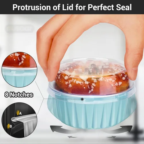Miniatura 4 de EUSOAR Forros para cupcakes para hornear, 50 forros para magdalenas de 5 onzas, moldes de papel de aluminio desechables, recipientes de postre, 5
