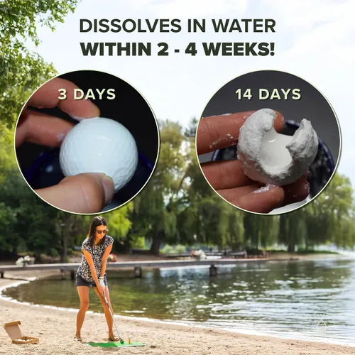 Miniatura 4 de Biodegradable Golf Balls BGB disolvible en agua Regalo de golf ecológico Soluble en agua Perfecto para práctica al aire libre Se disuelve