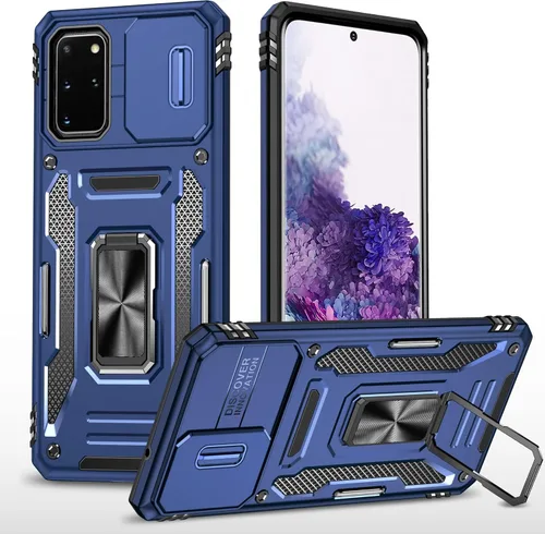 Miniatura 14 de DEERLAMN Funda para Samsung Galaxy A14 5G con Cubierta Deslizante para Cámara + Protector de Pantalla (2 Paquetes), Soporte de Anillo Giratorio
