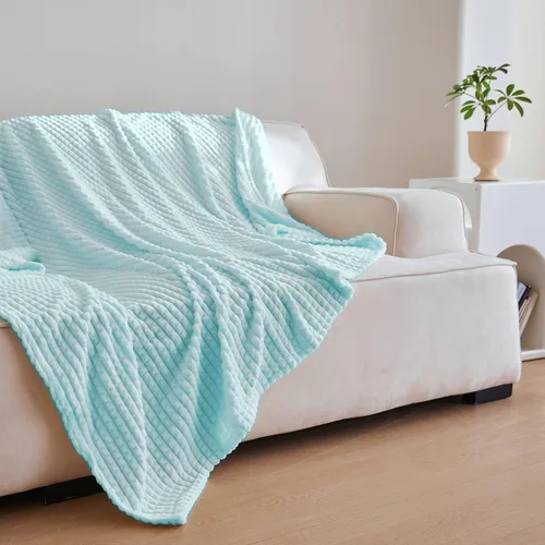 Miniatura 25 de Simple&Opulence Manta naranja quemada para sofá, manta supersuave y esponjosa para mujer, 50 x 60 pulgadas, acogedora y ligera manta de forro polar