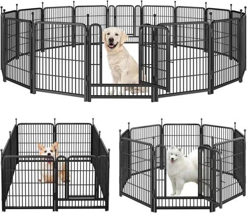 Miniatura 9 de Corralito para perros, valla portátil para perros al aire libre, corralito para perros grandes, medianos y pequeños, vallas para perros
