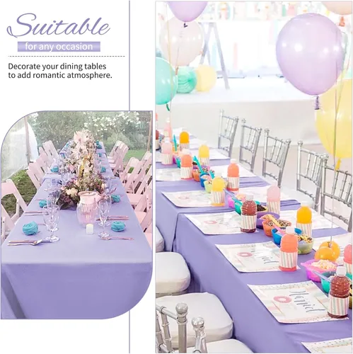 Miniatura 405 de Showgeous Paquete de 4 manteles redondos color rosa intenso de 120 pulgadas de poliéster para mesas redondas, manteles de tela decorativa lavable