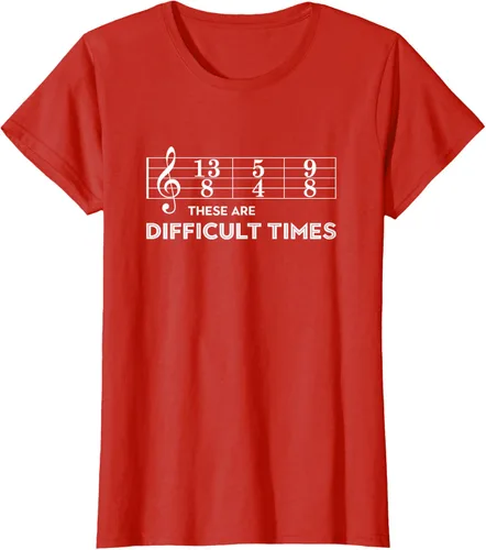 Miniatura 99 de Musician - Camiseta con texto en inglés "These are Difficult Times", talla S