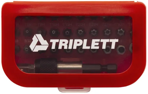 Miniatura 3 de Triplett TSBK-001 Kit de brocas de seguridad de 32 piezas con 30 puntas de grado industrial para sujetadores a prueba de manipulaciones