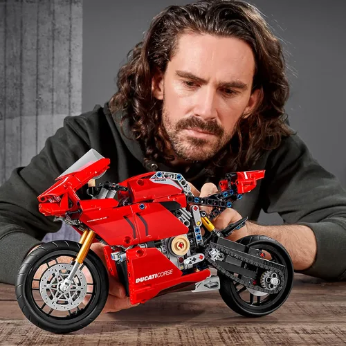 Miniatura 6 de LEGO 42107 Technic Ducati Panigale V4 R - Kit de construcción de modelos coleccionables con caja de cambios y suspensión de trabajo, idea de regalo