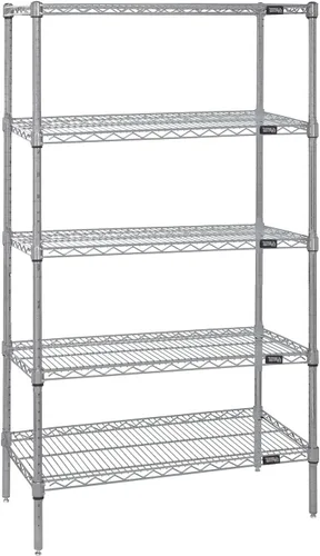 Miniatura 19 de Quantum Storage Systems WR74-1824BK Kit de inicio para estantería de alambre de 4 niveles de altura de 74 pulgadas, acabado negro, 18 pulgadas
