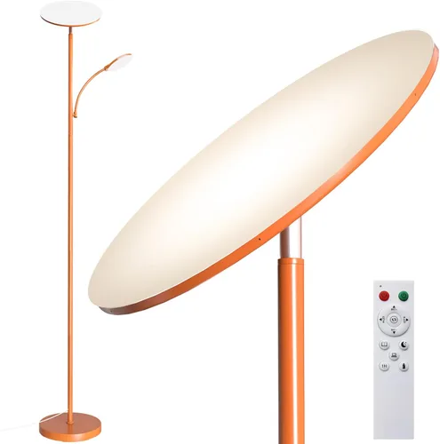 Miniatura 12 de Lámparas de pie Marctronic para sala de estar, lámpara de pie LED de 44W/4500LM súper brillante 2 en 1 con control remoto, atenuable sin escalones