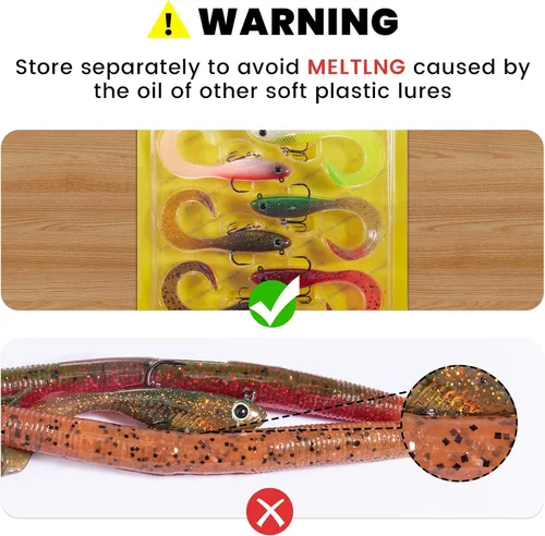 Miniatura 2 de TRUSCEND Duramax Easy Catch TPE Soft Fishing Lures with BKK Hooks, Trembly Sinking and Vibrating Swim for More Bites, Pre-rigged Tear-Resistant