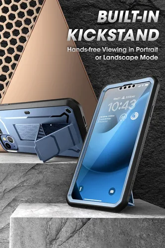 Miniatura 4 de SUPCASE Funda para iPhone 14 con Soporte y Clip para Cinturón (Unicorn Beetle Pro), [Protector de Pantalla Integrado]