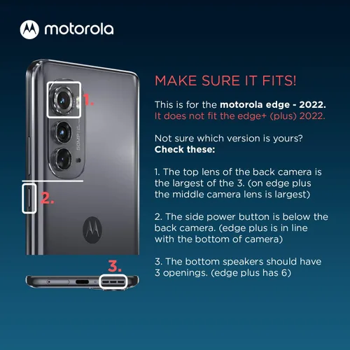 Miniatura 2 de Motorola Funda protectora negra Edge (2022) - Ajuste de precisión, elegante funda para teléfono con absorción de golpes