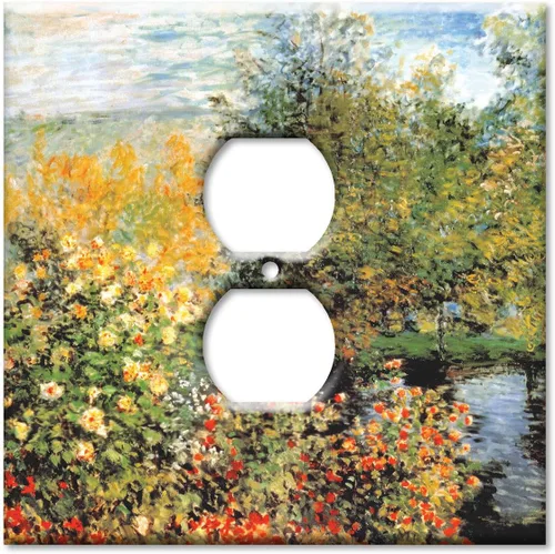 Miniatura 8 de Art Plates - Monet: Stiller Winkle - Placa decorativa de pared de metal con palanca de 1 banda - Cubierta de placa de interruptor de luz de una