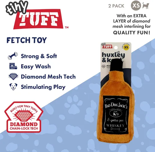 Miniatura 3 de Huxley & Kent Juguete divertido para perros con chirriador, juguetes chirriantes de felpa para perros pequeños, animal de peluche pequeño y duradero