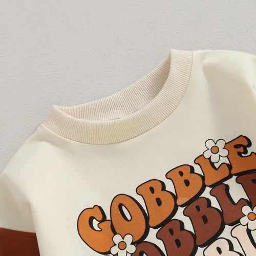 Miniatura 11 de FYBITBO Traje de Acción de Gracias para bebé, niña y niño, sudadera de pavo sin botones, mameluco de manga larga, linda ropa de otoño