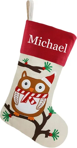 Miniatura 24 de Juego de 3, medias de Navidad personalizadas de 18 pulgadas con tecnología de bordado, diseños de Papá Noel, muñeco de nieve y renos para decoración