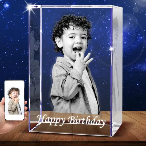 Miniatura 10 de Foto de cristal 3D, regalo personalizado para el día de la madre para mujeres, regalos de boda personalizados con tu propia foto para ella, él
