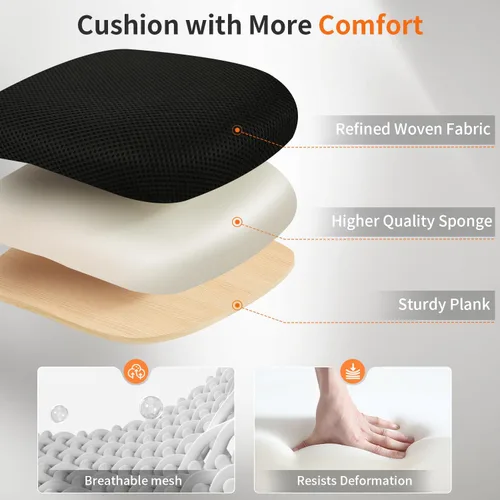 Miniatura 7 de BestOffice Silla de Oficina Ergonómica Barata Silla de Escritorio de Malla Silla de Computadora Soporte Lumbar Ejecutiva Moderna Taburete Ajustable