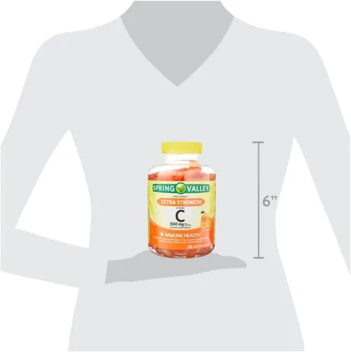 Miniatura 2 de Spring Valley Extra Strength Vitamina C, 500 mg de gomitas vegetarianas, 120 unidades + Better Guide Vitaminas Suplementos Book Free no se pueden