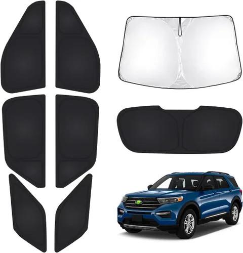 Miniatura 30 de T TGBROS Parasol para parabrisas para Honda Civic 2022-2025 2026, parasol grueso con bloqueo UV y opaca, para privacidad, plegables, 8 accesorios