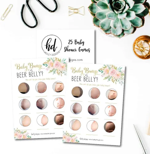 Miniatura 4 de Hadley Designs Juegos de baby shower para 20 invitados – Animales del bosque que conocen a mamá mejores juegos de baby shower para niñas, bromas