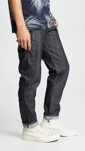 Miniatura 5 de Naked & Famous Denim Jeans Easy Guy Laid Back Fit para hombre en orillo de sarga de mano izquierda