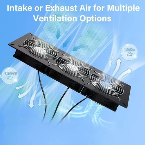 Miniatura 2 de Fanspex Kit de 3 ventiladores solares, ventiladores solares impermeables para gallinero al aire libre, invernadero y cobertizo, entrada o aire