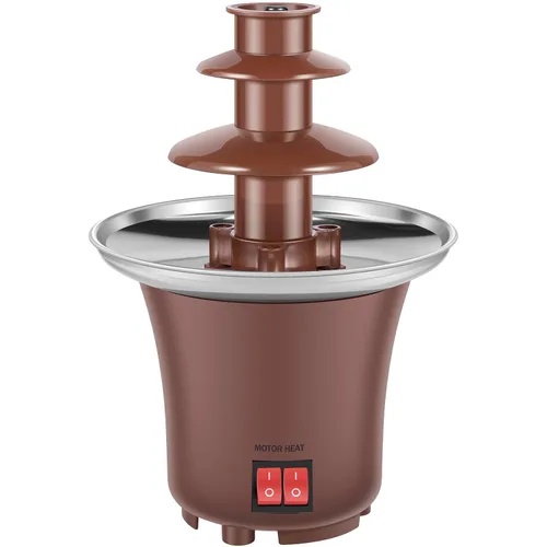 Miniatura 9 de Máquina eléctrica de fuente de chocolate, fuente de queso de 3 capas, capacidad para máquina de 10 onzas, fuente de fondue de chocolate, máquina