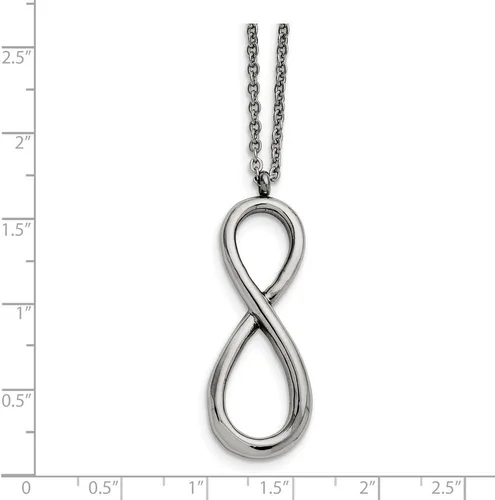 Miniatura 3 de Collar con colgante de símbolo de símbolo de nudo de amor infinito de acero inoxidable macizo, con cierre seguro de langosta