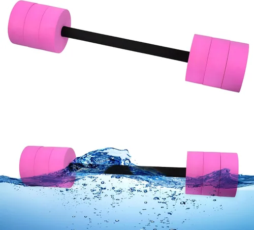 Miniatura 15 de Hikeen Mancuernas de ejercicio acuático con 4 pesas de espuma EVA de alta densidad para piscina, resistencia a la piscina, para aeróbic acuático