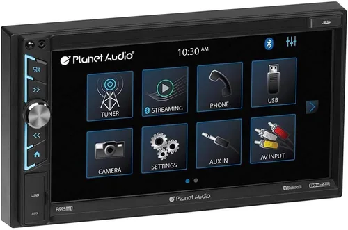 Miniatura 4 de Planet Audio Estéreo multimedia para automóvil P695MB - A-Link (espejo de pantalla), audio y llamadas Bluetooth, pantalla táctil LCD de 6.95