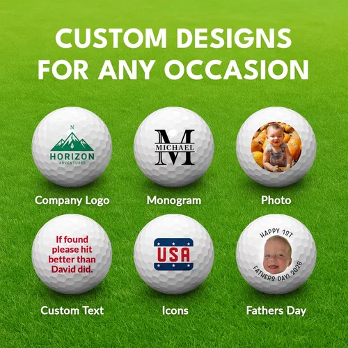 Miniatura 4 de Pelotas de golf personalizadas de With Love From Julie para hombres - Bolas de golf personalizadas - Regalos personalizados de bolas de golf