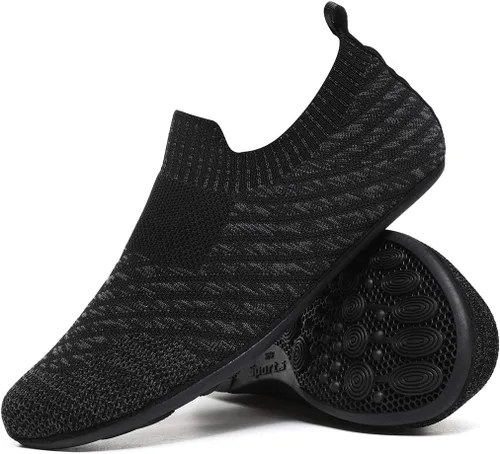 Miniatura 14 de QZKDM - Pantuflas ligeras antideslizantes para casa, para ponerse sin ayuda, para caminar descalzo, para ejercicio en casa y yoga, para hombres