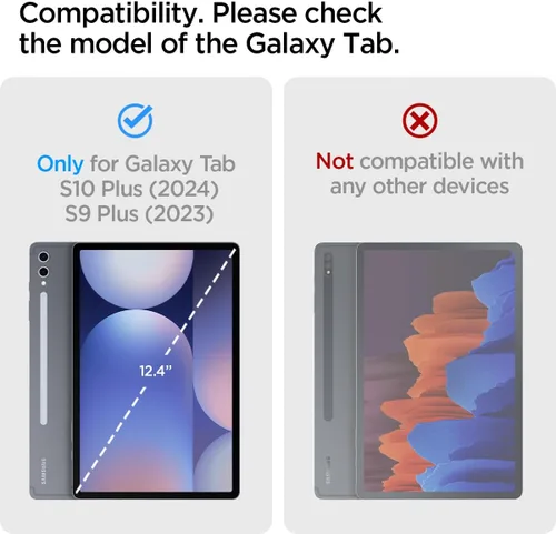 Miniatura 2 de Spigen Funda rígida protectora para Galaxy Tab S10 Plus (2024), Galaxy Tab S9 Plus (2023), Tough Armor Pro con soporte y soporte para S Pen, 12.4