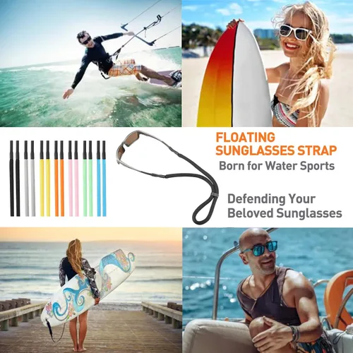 Miniatura 7 de Soporte para correa de lentes de sol para flotar, cordón ajustable para correa de lentes para hombres y mujeres, soporte para correa de gafas