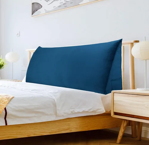 Miniatura 10 de Almohada de cuña para cabecero tamaño matrimonial XXL, almohada para respaldo de cama, cojín de respaldo para leer, ver la televisión, trabajar
