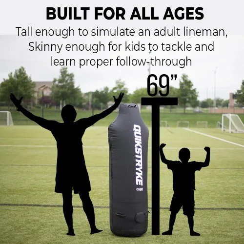 Miniatura 4 de Maniquí de Tacleo de Fútbol Americano con Base Lastrada con Agua para Entrenamiento de Línea Defensiva - 69" de Alto, Negro, 70 lbs - Alternativa