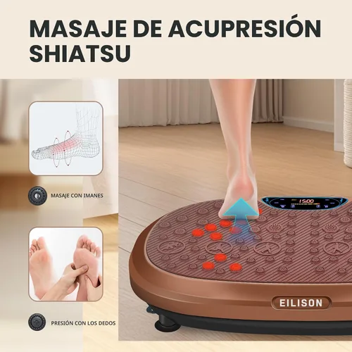 Miniatura 5 de EILISON FitMaxx 3D XL Vibration Plate Exercise Machine - Whole Body Workout Vibration Platform w/Loop Bands - Lymphatic Drainage Machine for