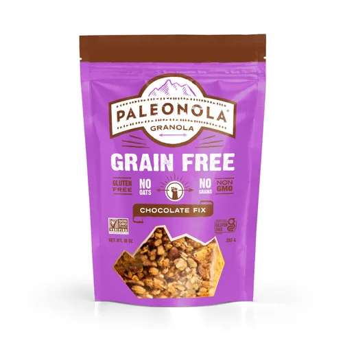 Paleonola Sabor Granola Chocolate Fix sin cereales | Sin gluten, sin OMG, sin lácteos, sin azúcares refinados, bolsas de 10 onzas