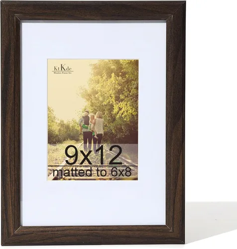 Miniatura 36 de KTKDE Juego de 12 portarretratos de 4 x 6, marco de fotos de grano de madera natural 3.5x5 con paspartú o 4x6 sin paspartú, marcos pequeños