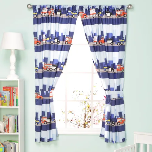 Miniatura 11 de Cortinas de sirena para dormitorio de niñas con caballitos de mar y estrella de mar; 4 cortinas temáticas de sirena para niños con 2 paneles de 82 x
