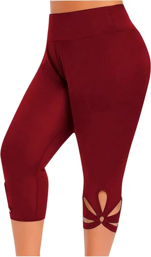 Miniatura 6 de Pantalones capri para mujer, estilo casual, de verano, elásticos, de cintura alta, pantalones de yoga, ajuste atlético, pantalones deportivos