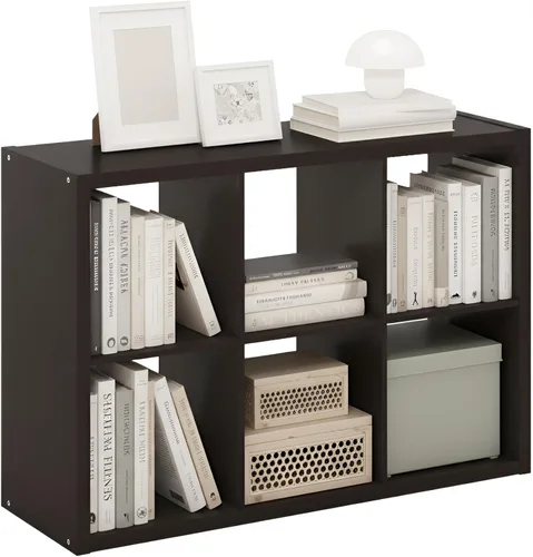 Miniatura 62 de Furinno Organizador de Almacenamiento en Cubos Decorativos con Respaldo Abierto, 4 Cubos, Gris Claro