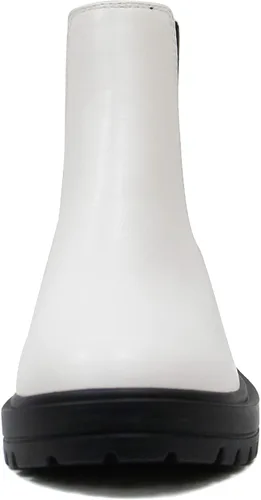 Miniatura 3 de Soda Pilot Botines Chelsea de tacón bajo para mujer, con doble elástico