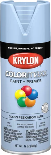Miniatura 56 de Krylon K05599007 COLORmaxx Pintura en aerosol y base para uso en interiores y exteriores, color gris brillante para maquinaria, 12 onzas