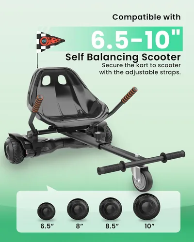 Miniatura 4 de Awwscooter K1 - Accesorio de asiento para scooter de autoequilibrio, marco ajustable para tablas de 6.5"/8"/10", fácil instalación, diversión
