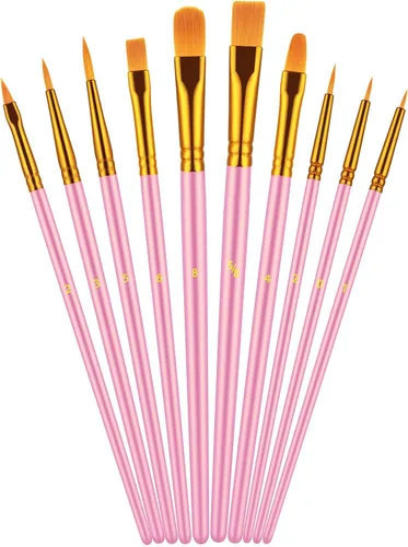 Miniatura 12 de Juego de pinceles de pintura, 30 piezas de pinceles de pintura para pintura acrílica, pincel de pintura al óleo, acuarela y acrílica, pinceles